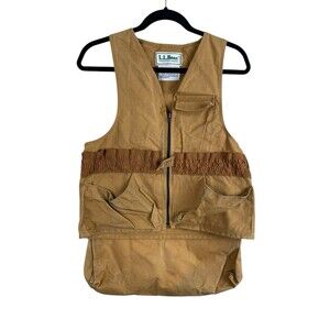 VTG L.L. BEAN Duck Hunting Shotgunning Canvas Vest Jacket 90s‎ Mens Medium
